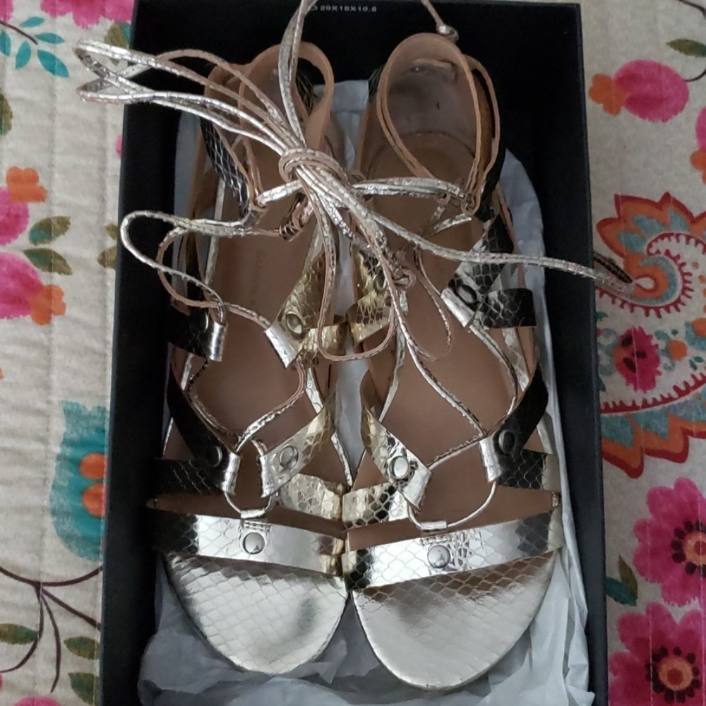 COPY - Banana Republic Gold Metallic Gladiator San